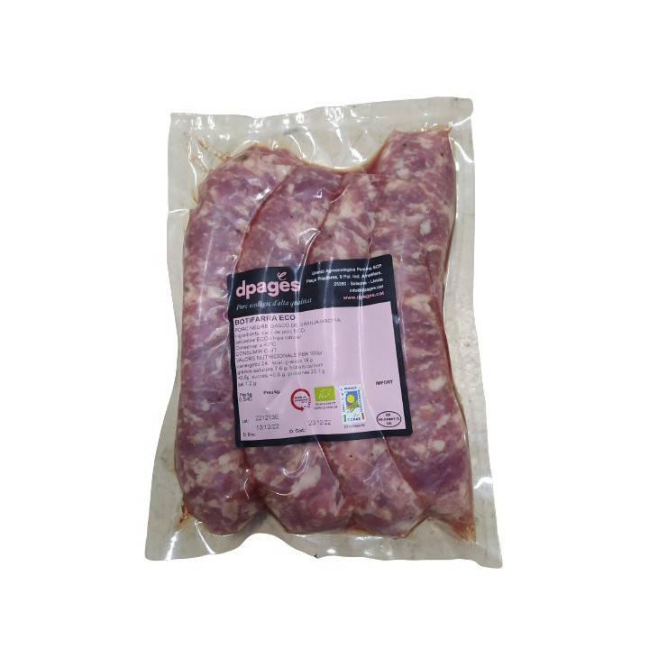Botifarra blanca (amb pebre) [4 butis/paquet, 500grs aprox] 23.40 Eur/Kg